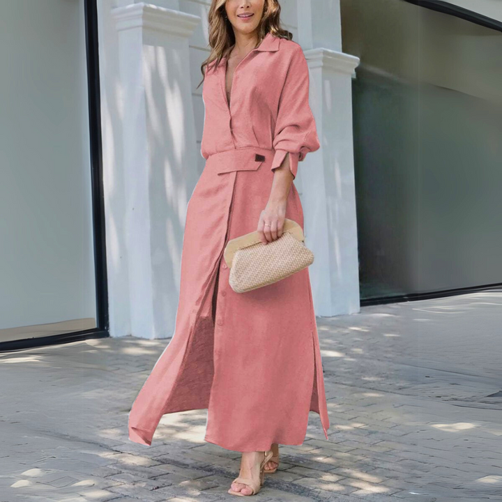 Lauren™ | Elegant V-Neck Maxi Dress