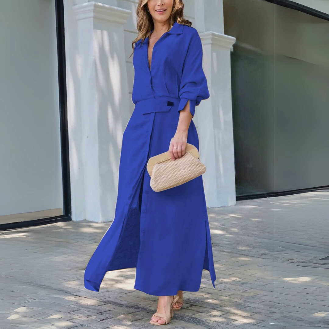 Lauren™ | Elegant V-Neck Maxi Dress