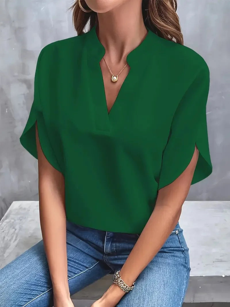 Eliana | Soft Elegant V-Neck Blouse
