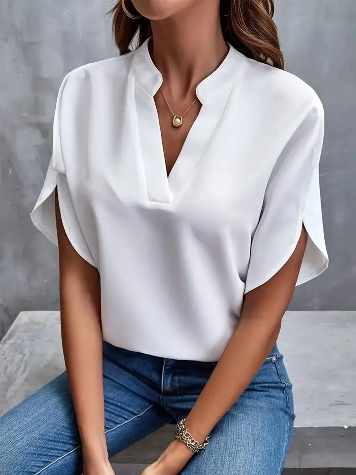Eliana | Soft Elegant V-Neck Blouse