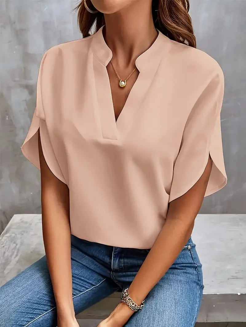 Eliana | Soft Elegant V-Neck Blouse