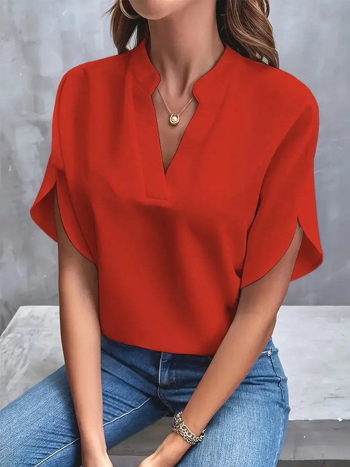 Eliana | Soft Elegant V-Neck Blouse